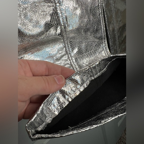 ASOS Metallic Straight Leg Pants - Picture 7 of 12